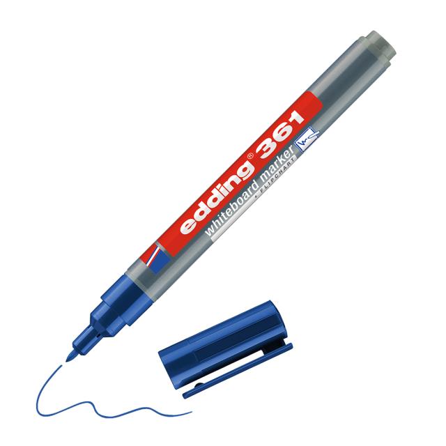 Marker pentru tabla Edding 361, corp plastic, varf 1 mm, albastru