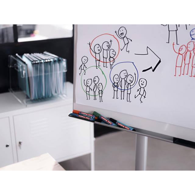 Marker Edding 380 pentru flipchart, varf rotund, 1.5-3 mm, albastru