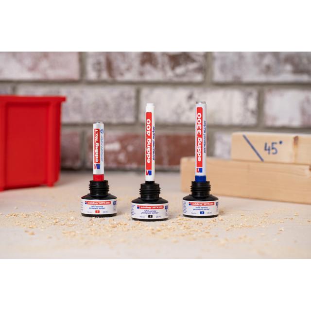 Marker permanent Edding 400, corp plastic, varf rotund, 1 mm, negru