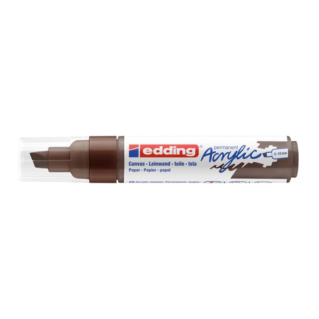 Marker acrilic, Edding 5000, varf tesit 5-10 mm, maro inchis