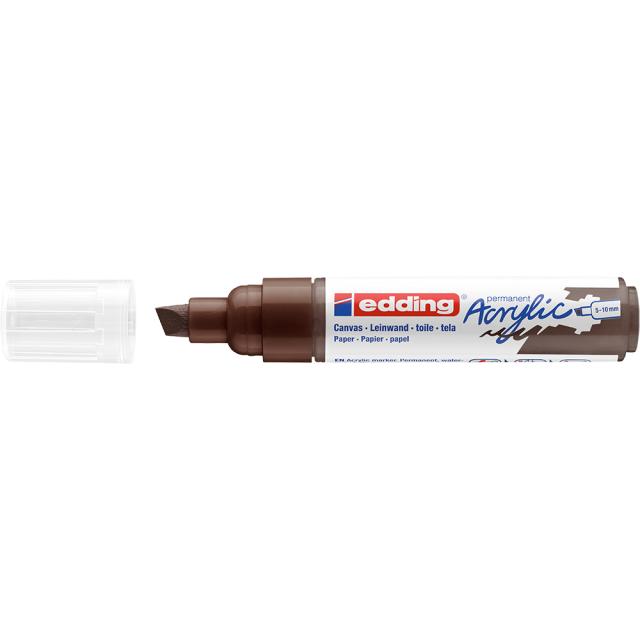 Marker acrilic, Edding 5000, varf tesit 5-10 mm, maro inchis
