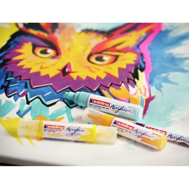 Marker acrilic, Edding 5000, varf tesit 5-10 mm, maro inchis