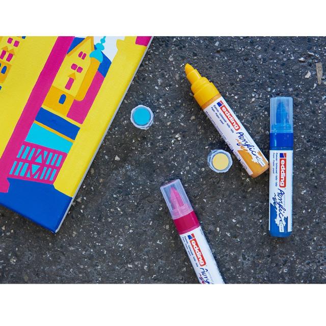 Set markere acrilice Edding 5000, culori pastel, 5 bucati/set