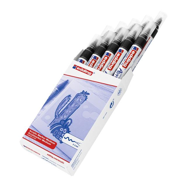 Marker acrilic Edding 5100, varf 2-3 mm, negru