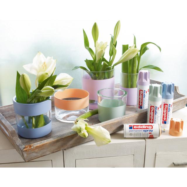 Spray vopsea acrilica Edding 5200, alb mat, uscare rapida, 200 ml, rezistent la intemperii