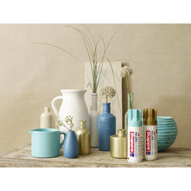 Spray vopsea acrilica Edding 5200, auriu mat, 200 ml, uscare rapida