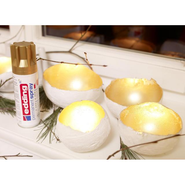 Spray vopsea acrilica Edding 5200, auriu mat, 200 ml, uscare rapida