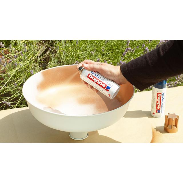 Spray vopsea acrilica Edding 5200, cupru pretios mat, 200 ml, vopsea acrilica pentru sticla, metal, lemn, ceramica, plastic, panza