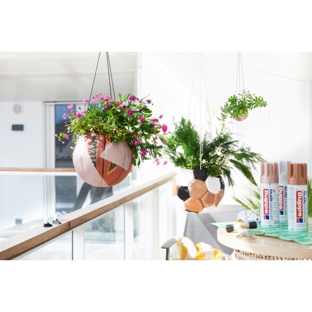 Spray vopsea acrilica Edding 5200, cupru pretios mat, 200 ml, vopsea acrilica pentru sticla, metal, lemn, ceramica, plastic, panza