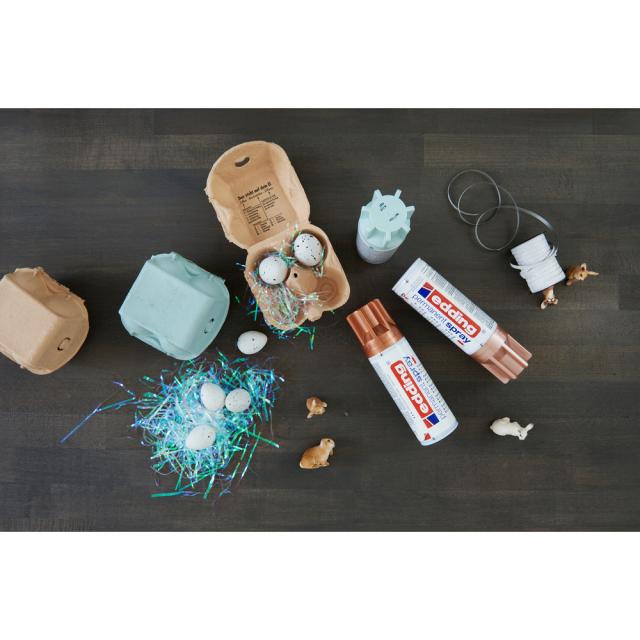 Spray vopsea acrilica Edding 5200, cupru pretios mat, 200 ml, vopsea acrilica pentru sticla, metal, lemn, ceramica, plastic, panza