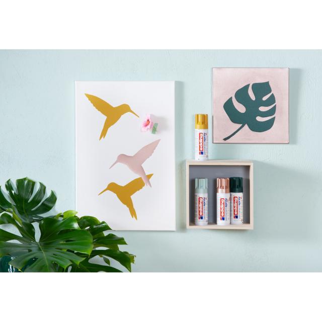 Spray vopsea acrilica Edding 5200, cupru pretios mat, 200 ml, vopsea acrilica pentru sticla, metal, lemn, ceramica, plastic, panza