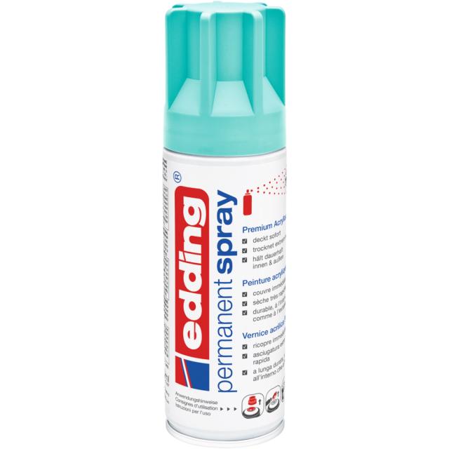 Spray vopsea acrilica Edding 5200, turquoise opulent, 200 ml, pentru sticla, metal, lemn, ceramic?