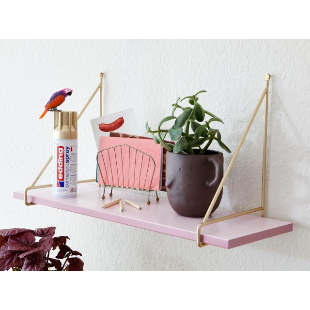 Spray vopsea acrilica Edding 5200, auriu sampanie, acoperire rapida, rezistent la intemperii, 200 ml