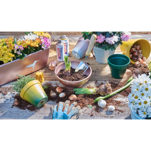 Spray vopsea acrilica Edding 5200, auriu sampanie, acoperire rapida, rezistent la intemperii, 200 ml