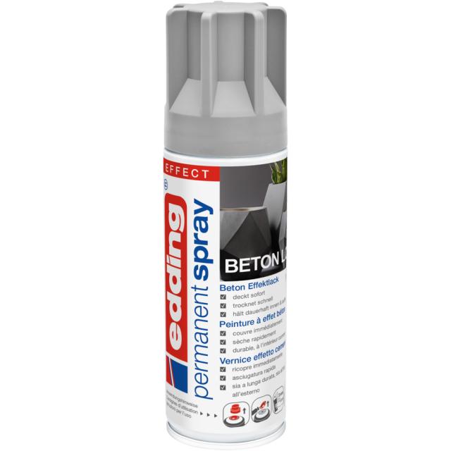 Spray vopsea acrilica Edding 5200, efect beton, uscare rapida, rezistent la zgariere, 200 ml