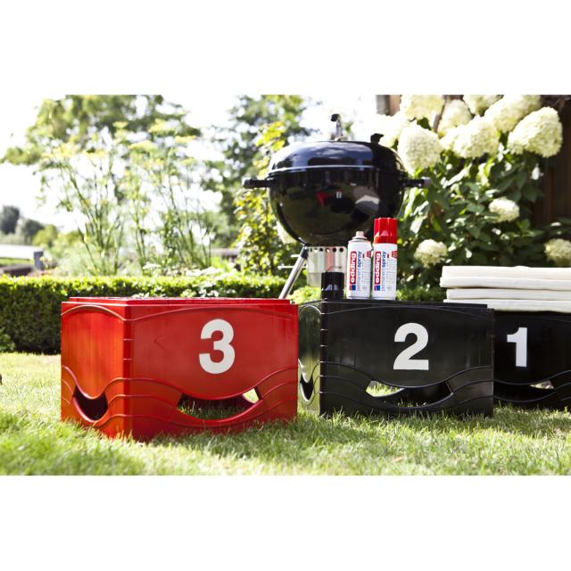 Spray vopsea acrilica Edding 5200, rosu lucios, uscare rapida, rezistent la zgarieturi, 200 ml