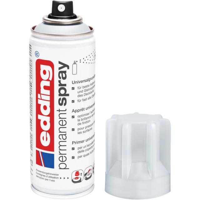 Spray grund Edding 5200, gri deschis, uscare rapida, 200 ml
