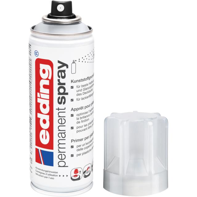 Spray grund Edding 5200, transparent, uscare rapida, sprayhead interschimbabil, 200 ml