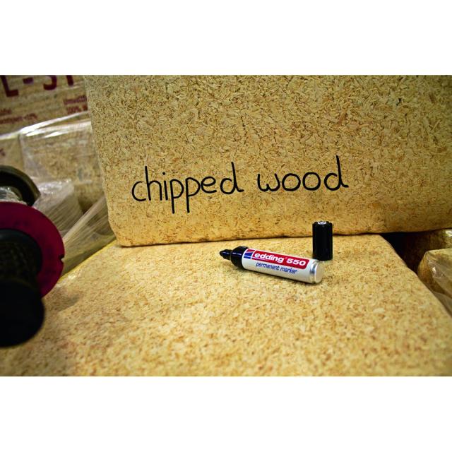 Marker permanent Edding 550, varf 3-4 mm, negru