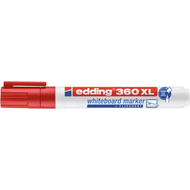 Marker Edding 360XL pentru tabla, varf 1.5-3 mm, rosu