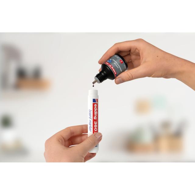 Marker Edding 360XL pentru tabla, varf 1.5-3 mm, albastru