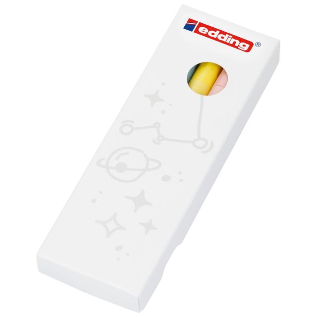 Marker cu vopsea edding 751, corp metalic, varf rotund, 1-2 mm, set 3 culori pastel - galben, roz, albastru