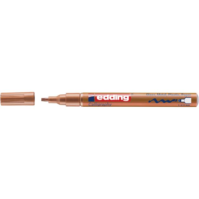 Marker cu vopsea Edding 753, calligraphy, varf 1-2.5 mm, cupru