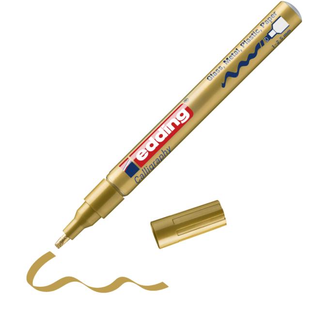 Marker cu vopsea Edding 753, calligraphy, varf 1-2.5 mm, cupru