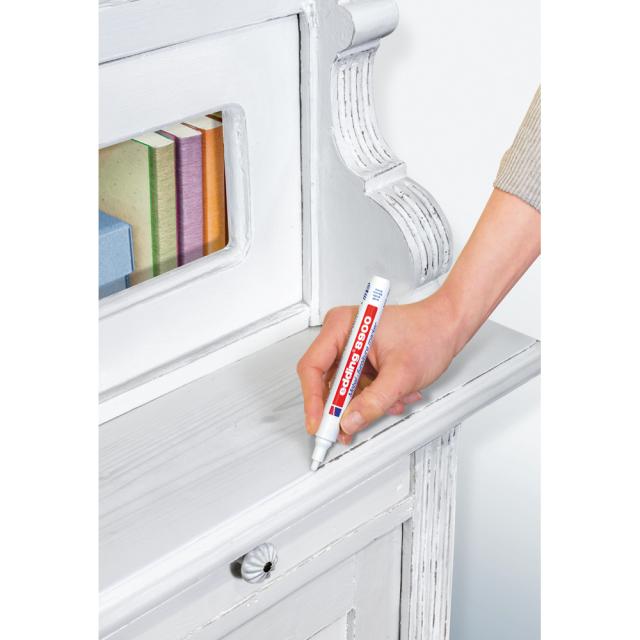 Marker Edding 8900 pentru retusuri mobilier lemn, alb