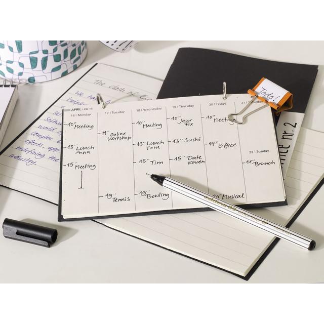 Liner Edding Office 89, varf fetru, 0.3 mm, 3 culori/set (negru, rosu, albastru)