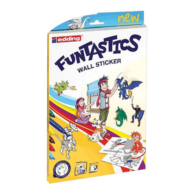Set creativ stickere Edding Funtastik, dragoni