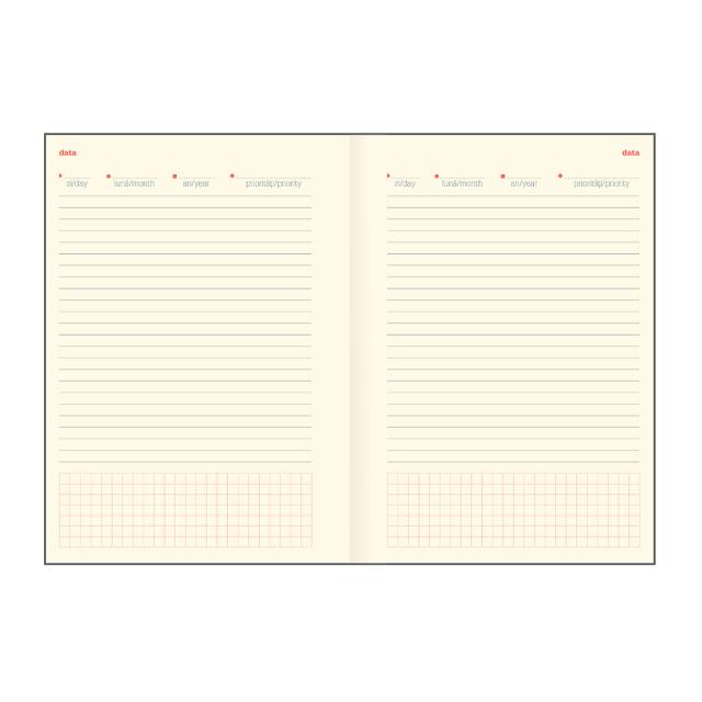 Agenda Furore, A5, nedatata, hartie ivory, bordeaux
