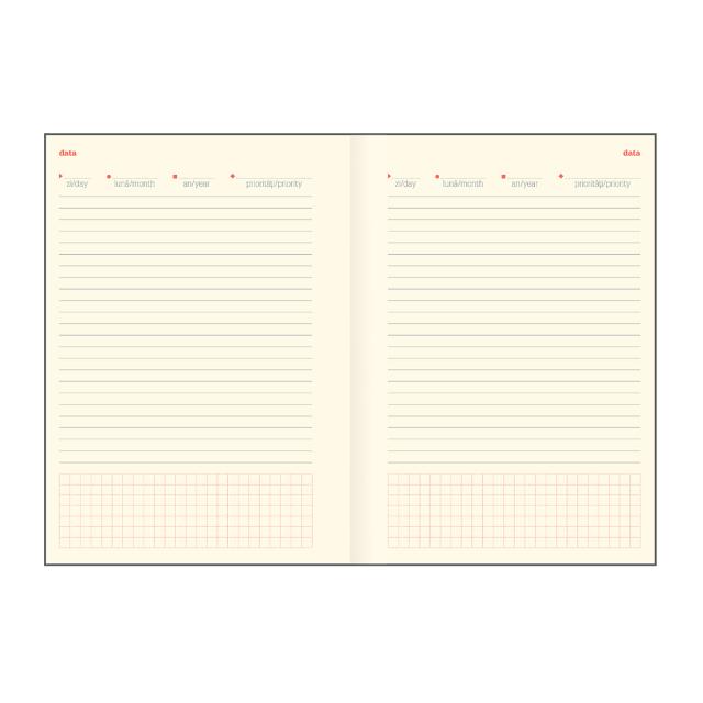 Agenda Furore, A5, nedatata, hartie ivory, orange