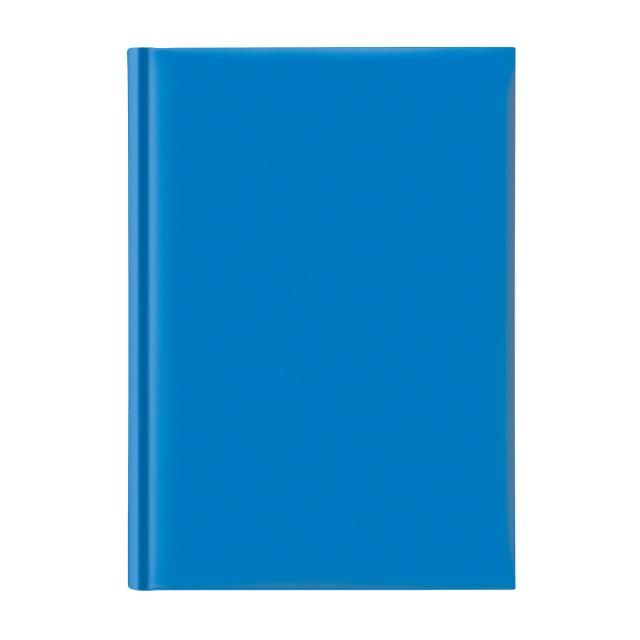 Agenda A5, nedatata, hartie offset alb, coperta bleu