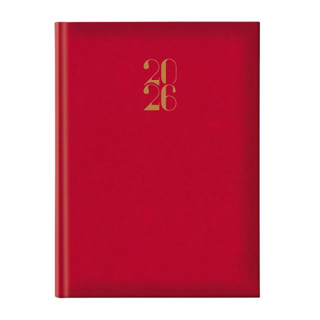 Agenda Artilux A4 datata, hartie ivory, coperta rosu