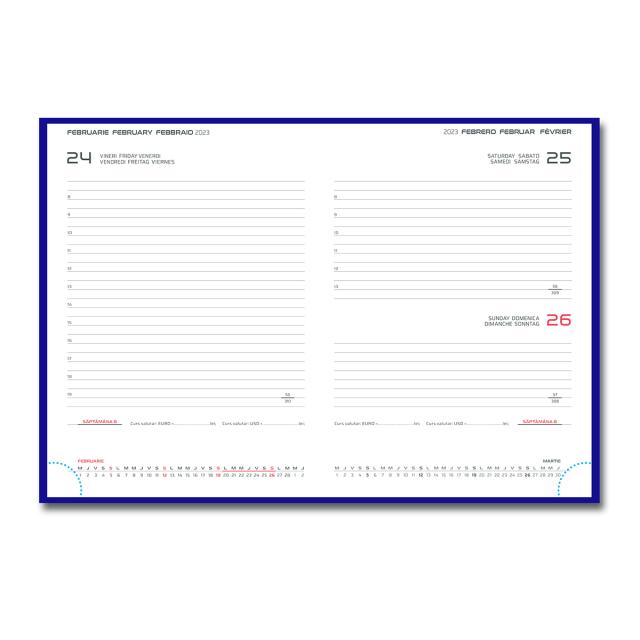 Agenda Artibest A5 datata, hartie offset alb coperta verde deschis