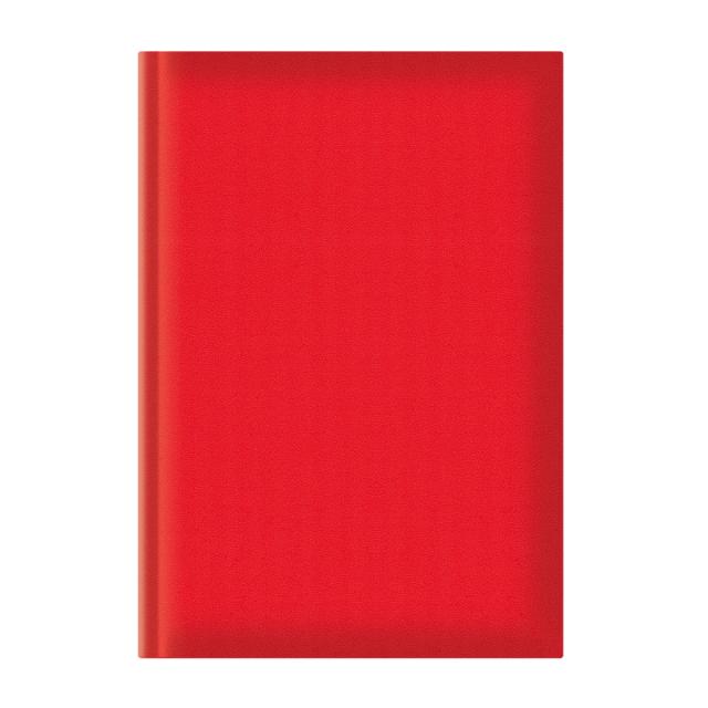 Agenda nedatata A5, hartie offset alb, coperta rosu