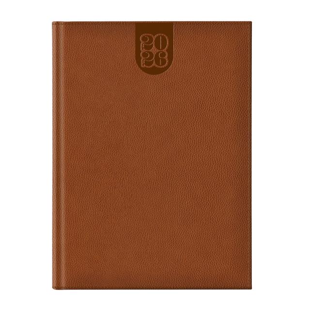 Agenda Dakota A4 datata, hartie ivory, coperta maro