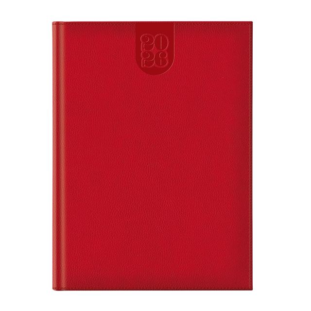 Agenda Dakota A4 datata, hartie ivory, coperta rosu