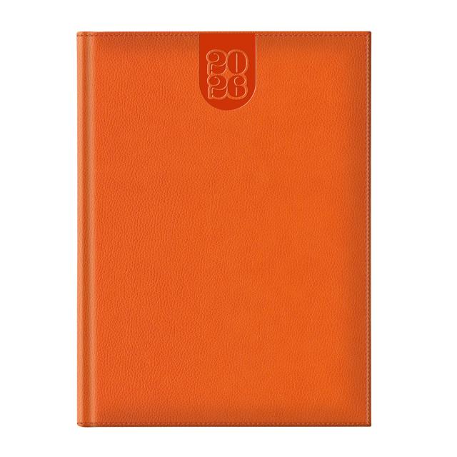 Agenda Dakota A4 datata, hartie ivory, coperta orange