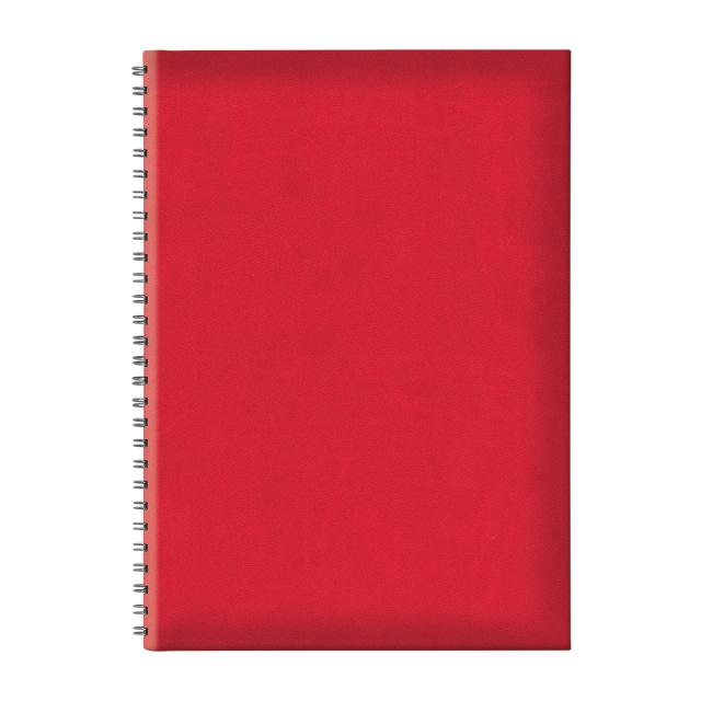 Agenda nedatata B5 TUCSON, hartie offset alb, spira ascunsa, coperta rosu