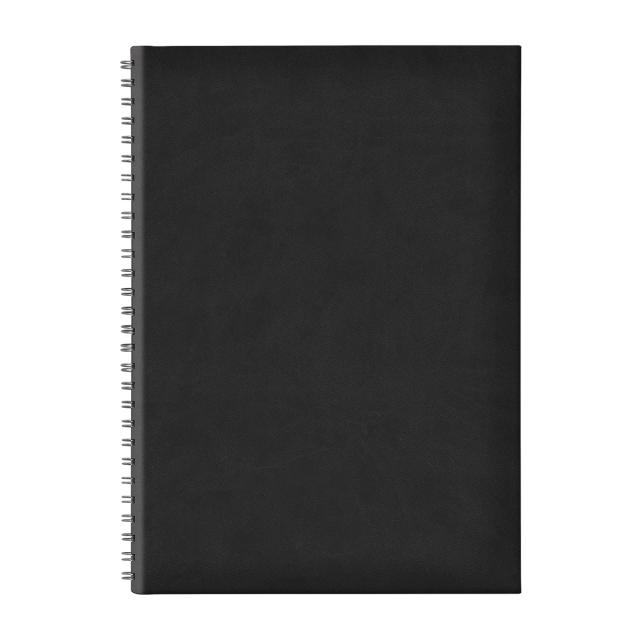 Agenda nedatata B5 TUCSON, hartie offset alb, spira ascunsa, coperta negru