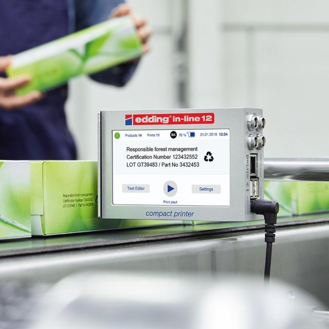 Imprimanta industriala fixa, Edding, In-line 12