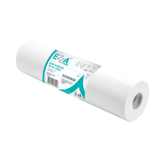 Rola medicala EZZA Clean, 2 straturi, 50 x 38 cm, 132 portii, 50 m,  9 role/bax