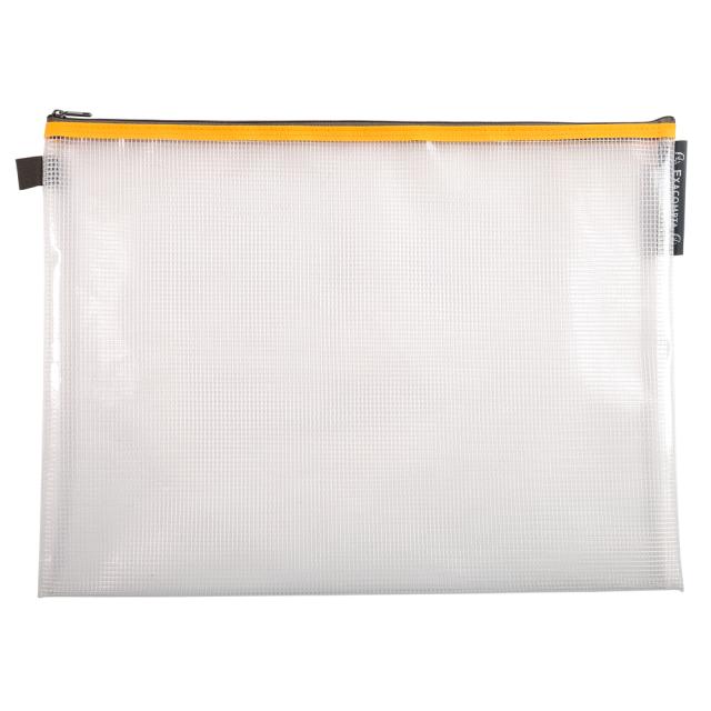 Mapa protectie, inchidere fermoar, A3, transparent