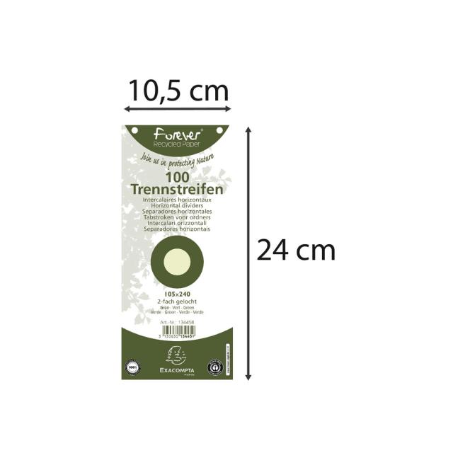 Separatoare Exacompta, color, 105 x 240 mm, verde