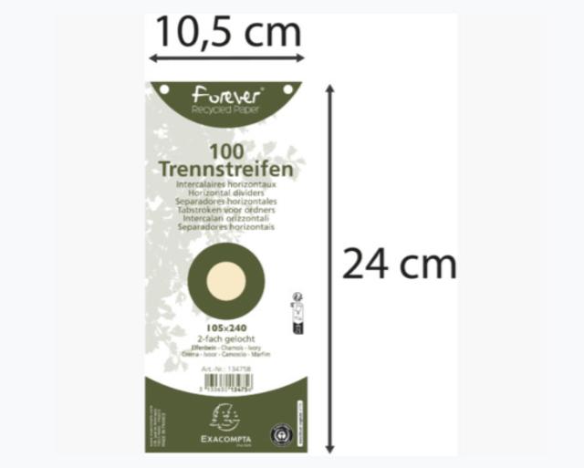 Separatoare Premium Exacompta, chamois, 105 x 240 mm, carton 160 gmp, 100 bucati/set