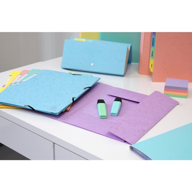 Dosar plic Exacompta Aquarel, A4, carton, inchidere elastic, verde