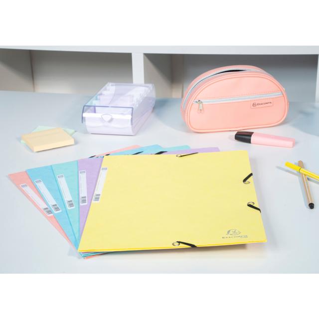 Dosar plic Exacompta Aquarel, A4, carton, inchidere elastic, mov