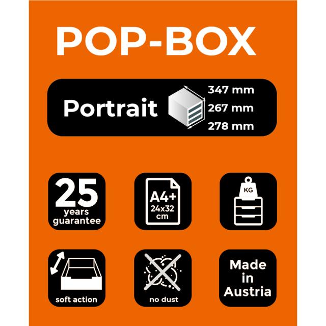 Organizator Exacompta Iderama, 4 sertare, A4, 55mm, alb